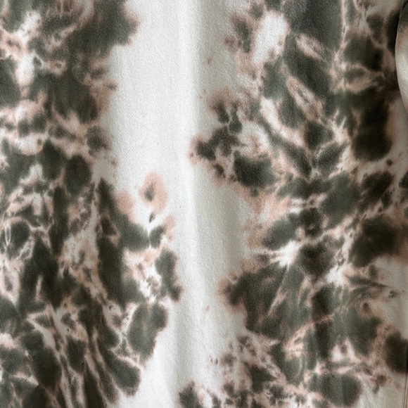 Lucky Brand Tie-Dye Loose Fit Tunic Sweatshirt S Whiteish Tie Dye Green Taupe - Picture 5 of 13